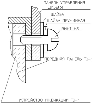 Рис.6. Крепление устройства индикации ТЭ-1