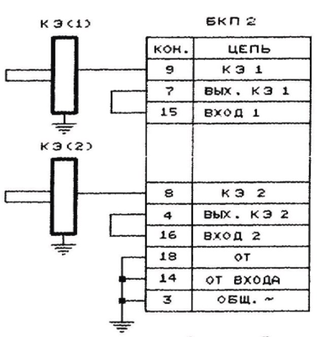 "Схема 3 подключения блока БКП-2"