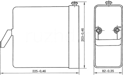 Рис.1. Габаритный чертеж реле ТШ-65 (ТШ-65В2)