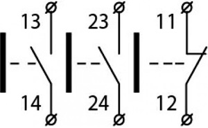 Рис.1. Электрическая схема поста управления XAL-B361Н29