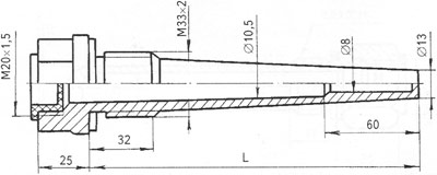 Рис.1. Чертеж гильзы защитной 5Ц4.819.016