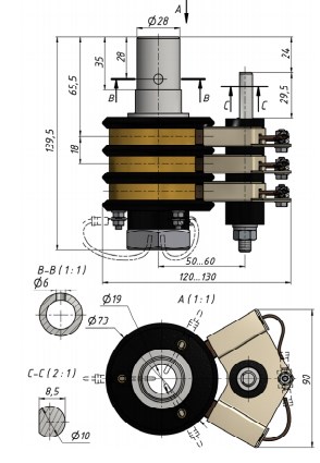 "Схема габаритных размеров КТ 03/00 – 016/000"