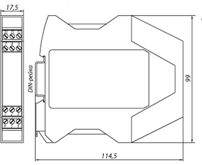 Рис.2. Габаритные размеры модуля TSG.175