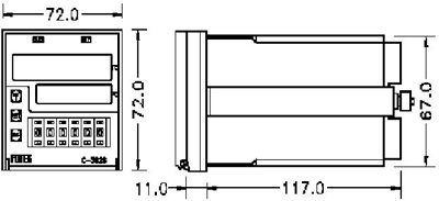 Рис.1. Чертеж счетчика SC-3x