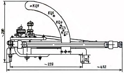Рис.1. Габаритный чертеж микроманометра ММН-2400