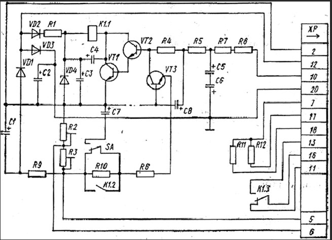 Рис.1 Схема подключения Блока БКИ-2Т